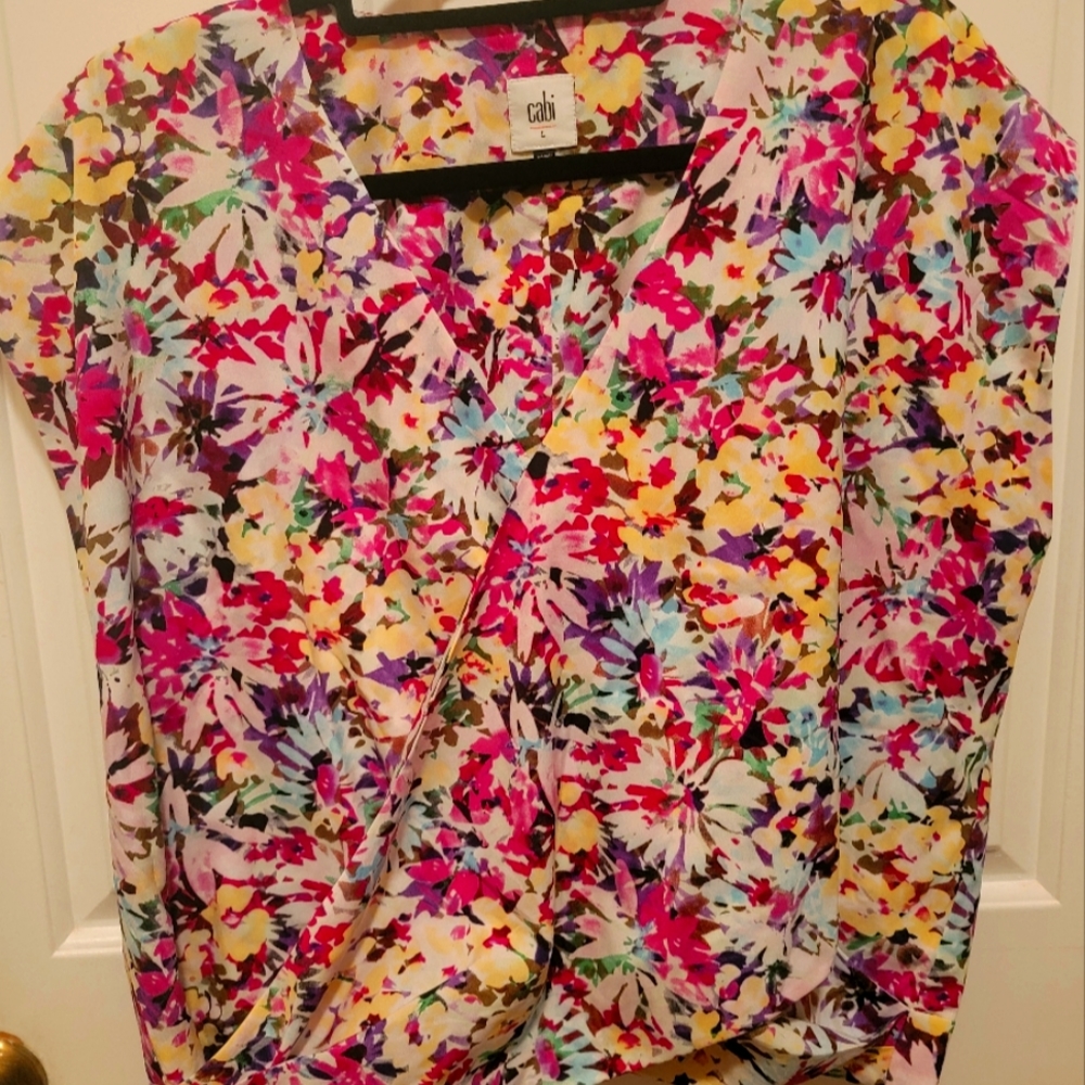 (SOLD) Eden Floral Faux Wrap Top #5211